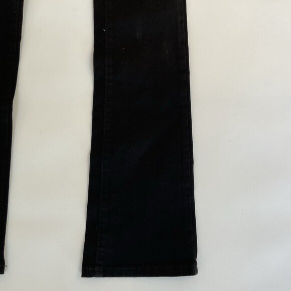 Guess Women’s Mid Rise Boot Cut Jeans In Black Denim Size 23 - Picture 2 of 12
